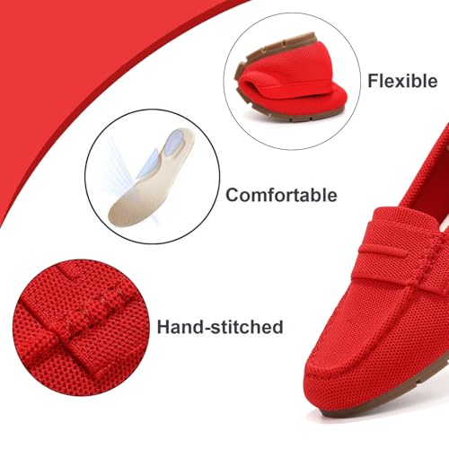 Image of Vespiero Loafers for Women Comfortable Slip on Work Flats Shoes Womens Dressy Casual Walking Shoes
