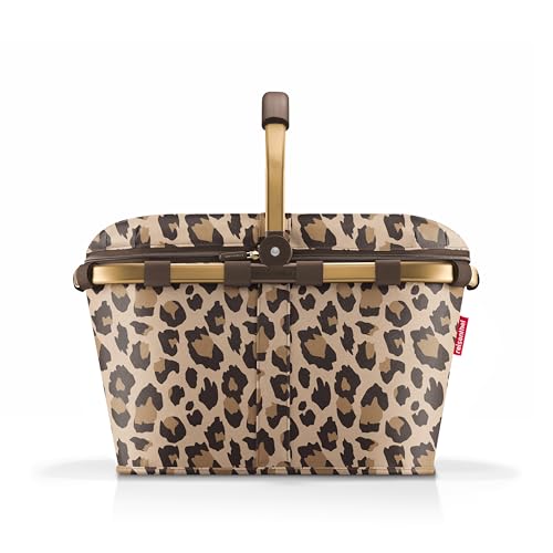 reisenthel Carrybag iso Frame Leo Macchiato Panier à provisions stable avec fonction de refroidissement Design élégant et imperméable avec couvercle...