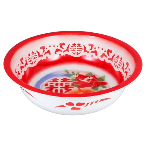 Tazón vintage grande esmaltado 36 cm resistente para cocina miniatura 1