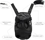 Pet Backpack for Dogs&Cats-Outdoor-Ready Adjustable Chest Straps,Ventilated Mesh Window&Legs-Out Design,Lightweight Travel Backpack for Hiking/Camping (Small to Medium Pets) (Beige)