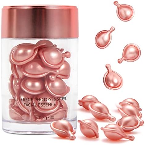 Dark Spot Remover for Face，Umeantobee Anti Aging Serum Capsules for Face, Moisturizer Reduces Wrinkles Brighten Nourishes skin face serum for women 30 Capsules Pink