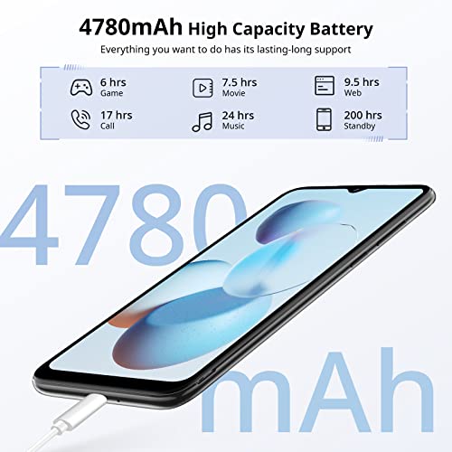 Blackview Mobile Phone A55,4G Dual Sim Unlocked Phones,Android 11 3Gb+16Gb/Tf 128Gb Smart Phone Unlocked,Face Id,3 Card Slots,4780Mah Capacity Battery, T-Mobile Unlocked Phone 6.5" Hd+Large Screen #TOP2