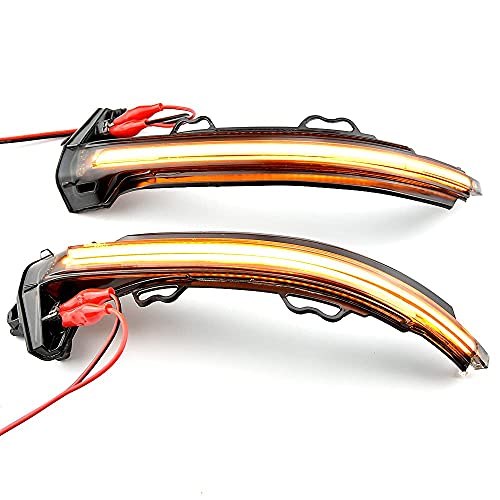 QKLsudua 2pcs Dynamic Sequential Blink LED Side Mirror Turn Signal Light Assembly Compatible with Au-di A4 S4 RS4 B9 A5 S5 RS5
