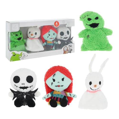 Image of Disney Baby Tim Burton The Nightmare Before Christmas Jack Skellington, Sally, Zero, and Oogie Boogie Halloween Plushies Set, Minky Fabric Kids Toys