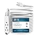 25-Feet 3 Outlet Extension Cord, Kasonic UL Listed, 16/3 SJTW 3-Wire Grounded, 13 Amp 125 V 1625 Watts, Multi-Outlet Indoor/Outdoor Use (25FT)