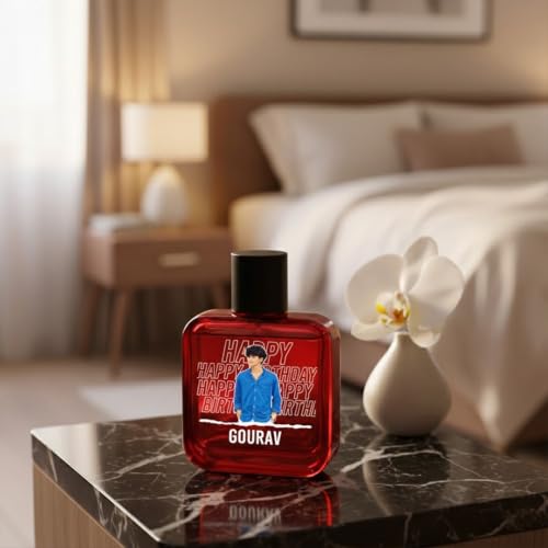 Image of Perfumes (Personalized Happy Birthday Perfume 100ml | Wild Stone Ultra Sensual EDP for Men | Long Lasting Citrus Spicy & Woody Scent | Custom Name & Photo Print Gift by Love Craft Gifts)