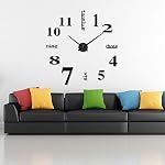 Horloge murale 3D DIY Timelike, kit d'horloge murale moderne sans cadre de 1M pour décoration de salon
