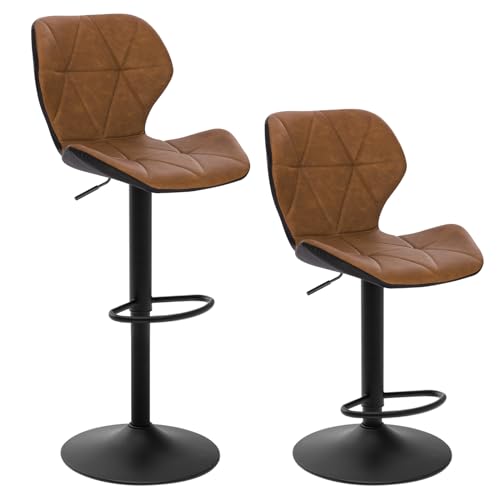 EUGAD 2X Barhocker Barstuhl Bistrohocker Tresenhocker Retro...