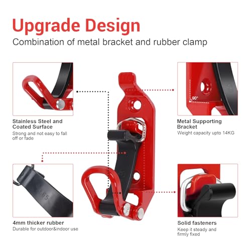 image for YSaekYeo 6 Pcs Shovel Mount for Roof Rack, Metal Rubber Clamps, Wall M