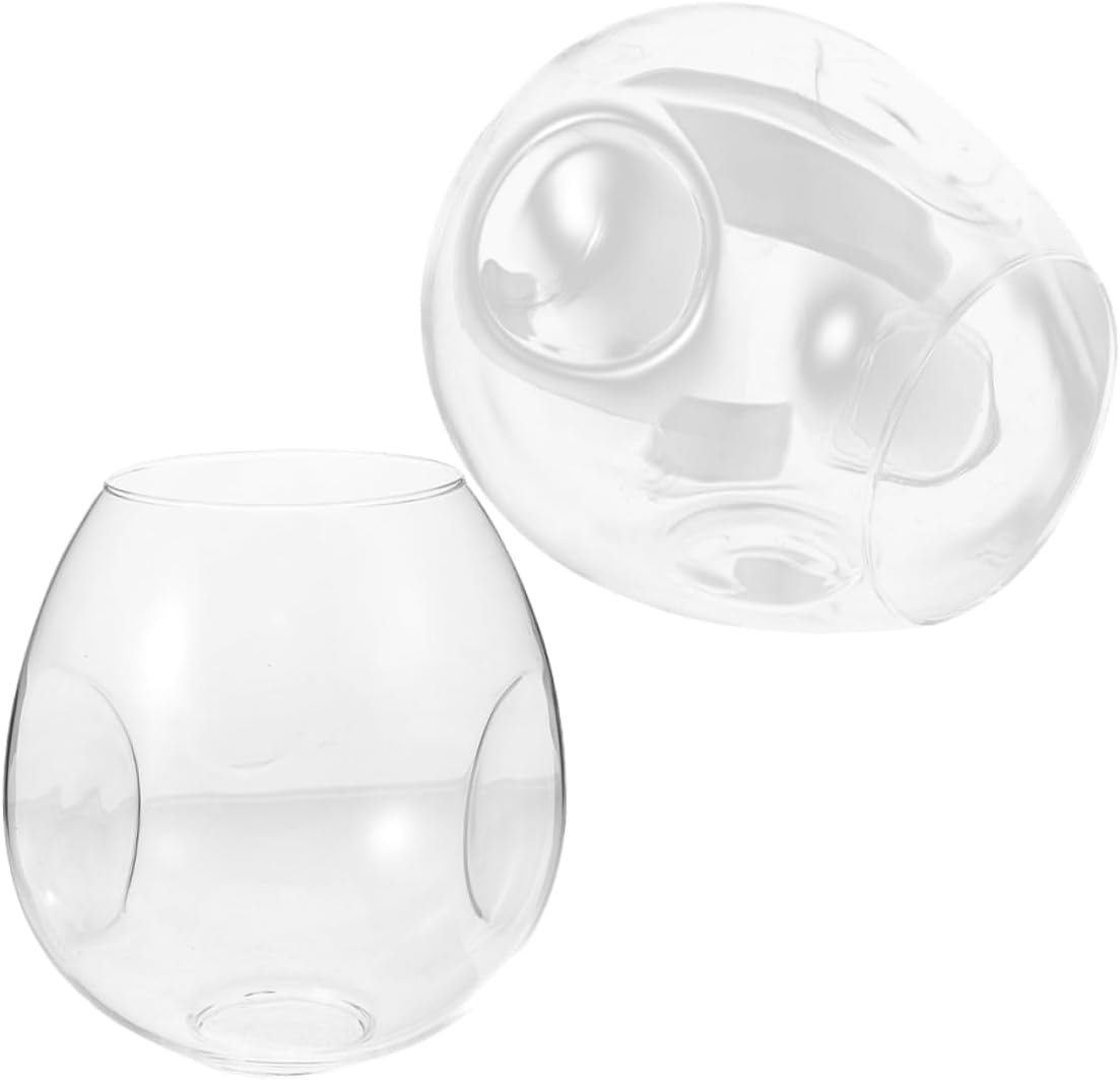 DOITOOL 2pcs Lampshade-shaped Light Glass Lamp Shade Replacement for Floor Lamp Bubble Chandelier Frame Warm Atmosphere