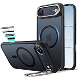 【デザイン受賞シリーズ！】ESR iPhone Air ケース MagSafe対応 3倍米軍MIL規格 カメラコントロールカバー 隠れスタンド 調整可能 2層構造カメラ保護 ワイヤレス充電 エアガードコーナー 耐衝撃 傷防止 軽量 マグネットスマホケース 高耐久性 Qi2.2対応 最大25W高速充電 iPhone Airケース phoneAir用Classicシリーズ ブラック