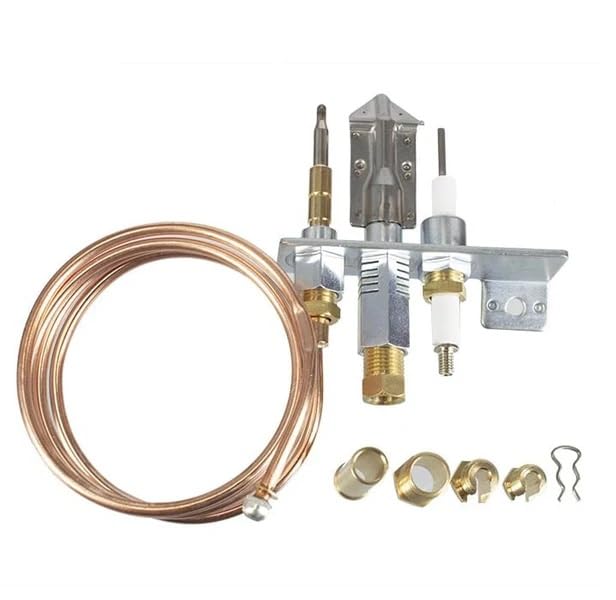 Natural Gas Pilot Assembly, 3-Way Flame Pilot Burner with Thermocouple and Ignitor, 900mm, Falcon Replacement