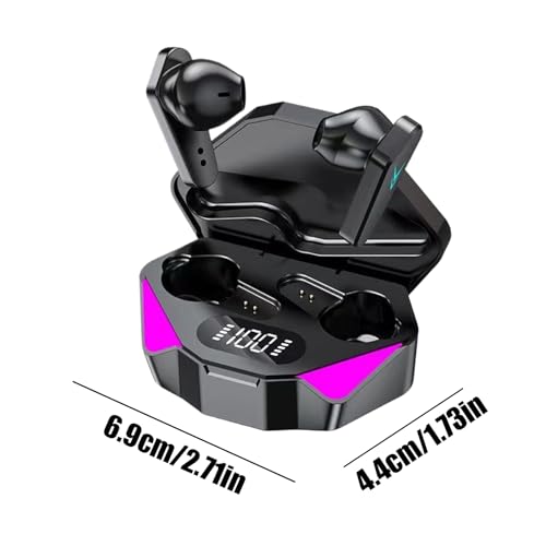 Wireless Ear Buds, Wireless Game Earbuds, Low Latency Earphones, 2.72x1.73x0.98 inches Headphones with Battery Display, Ideal Use for Phone, Sports, Games, Work, Running and Gym - Afbeelding 3