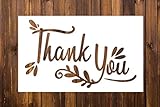 OBUY Thank You Reusable Stencil Airbrush Painting Art DIY Home Decor Scrap Booking Album Crafts (3.9“×5.9”)