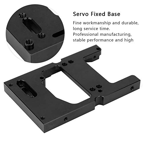 Vgeby Rc Servo Mount, Aluminum Steering Engine Servo Mount Compatible With Wpl System 1:16 Rc Car Servo Fixing Base Mount Bracket (Black) Car Model Accessory Model Car Accessories #TOP1