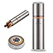 CIGARLOONG Humidificateur de voyage scellé en acier inoxydable à tube de cigare avec humidificateur(Couleur:Gris)