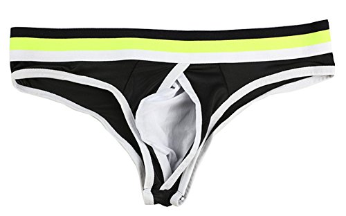 Meykiss Sexy Mens Breathe Underwear Bulge Pouch Triangle Underpants L Black