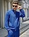 COOFANDY Men'S Tracksuits 2 Piece Outfit Casual Sweat Suits Long Sleeve Track Suit Jogger Outfits Sapphire Blue Medium