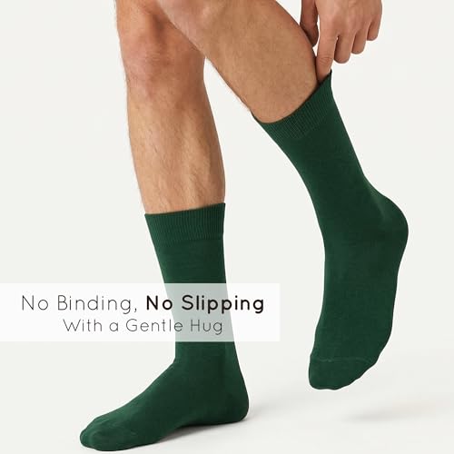 Image of Mysocks Crew Socks for Women Men Colorful Seamless Toe Soft Cotton Dress Socks