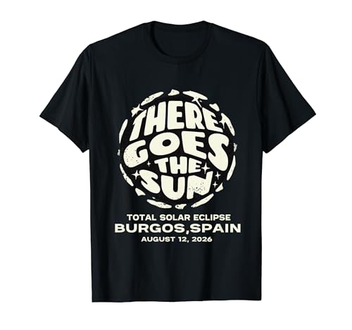 Burgos Total Solar Eclipse Spanien 12. August 2026 Souvenir T-Shirt