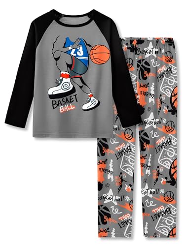 Beezizac Little & Big Boys Pajamas 2-Piece Cool Cozy Long Sleeve & Pants PJ Set Soft Kid Outfits Size 6-18