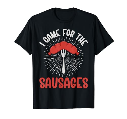 Vine por la barbacoa de salchichas Camiseta