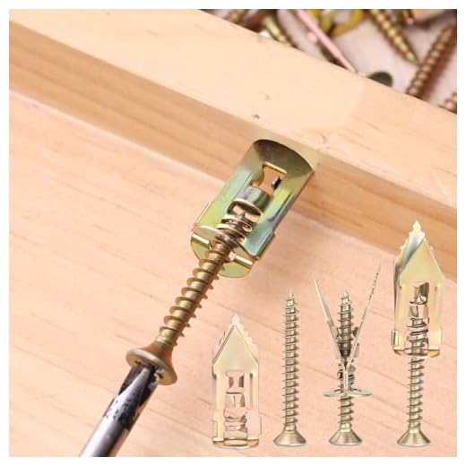 20 PCS Self Drilling Anchor Screws Manganese Steel Drywall Anchors with Screws Kit Heavy Duty Metal Expansion Screw Home Fasteners Tools M4*30mm