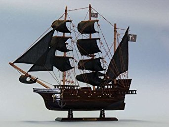 Blackbeard's Queen Anne's Revenge 20 - Wood Pirate Ship Model - Pirates of the Caribbean - Pirate Ship Decor - Wood Pirate Ship Model - Nautical Decoration - Model Ship - Sold Fully Assembled - Not A Model Ship Kit by Handcrafted Model Ships