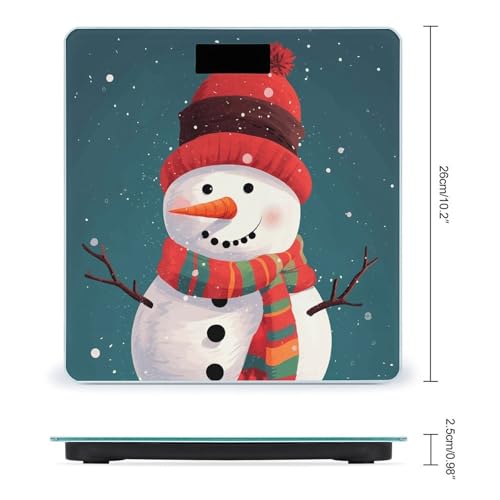 Báscula Digital de Baño Xmas Snowman Precisa con Plataforma Amplia miniatura 2