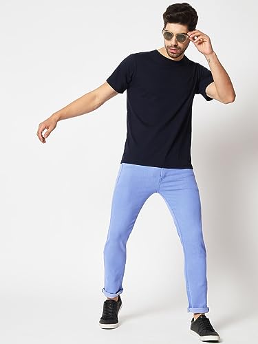 Image of KARGEENS Men Kargeens Men's Jeans Pant Slim Fit Stretchable Casual Wear Low Rise Cotton Blend Denim