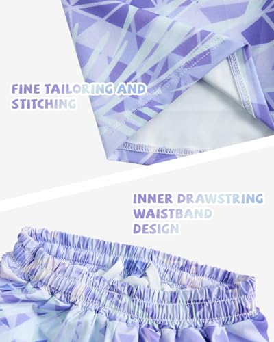 JiAmy Girls Athletic Shorts with Pockets Flowy Butterfly Sports Running Dance 2-in-1 Shorts for Girls 6-14 Years4