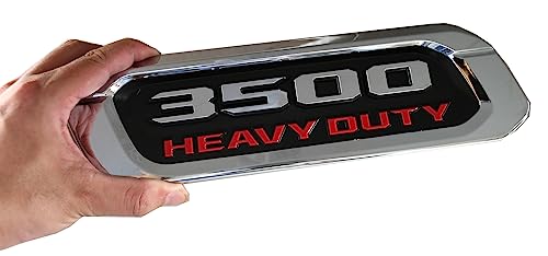 Image of 2pack New 3500 Heavy Duty Emblems Left Right Side 3D Badges Black Hood Replacement for 3500 (Chrome)