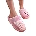 Stillshine Automne Hiver Pantoufles 3D Chat Coton Peluche Chaussons Doublure Intérieure Douce Mules Femme Fille Enfant Accueil Slippers Chaussures (Rose, EU 20 [Longueur intérieure 18 cm])