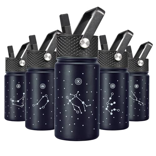 Image of BJPKPK Insulated Water Bottle, 15oz Stainless Steel with Straw Lid
