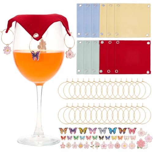 Housse pour verres à vin INFUNLY lot de 50 pièces en tissu respirant 10 cm