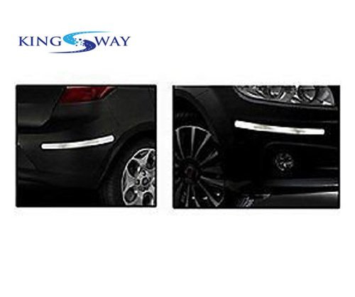 Image of Kingsway kkmbgch00181 Car Bumper Guard for Jeep Compass (Set of 4, Chrome)