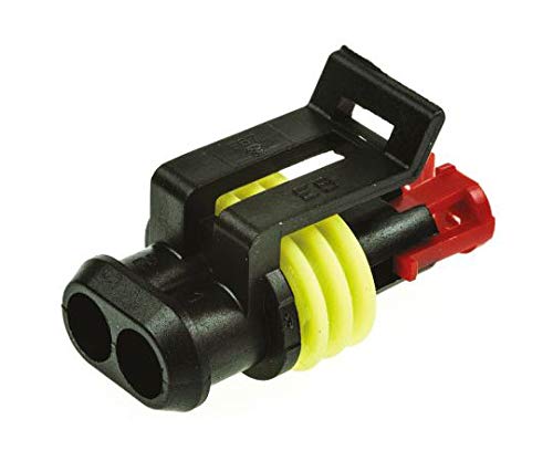 TE Connectivity �����ԗp�R�l�N�^ 2�� ���X 14A �� �P�[�u���}�E���g AMP Superseal 1.5�V���[�Y 5�� 282080-1