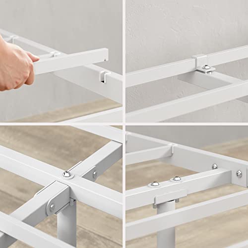 Image of Zinus Florence Metal Platform Bed Frame, Mattress Foundation, No Box Spring Needed, Easy Assembly, White, Queen