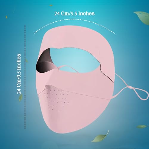 Image of Homeaura UV Sun Protection Face Mask for Women | UPF 50+ Full Face Cover Mask for Biking Driving and Outdoor Hiking Travel in Summer | Breathable and Reusable Ice Silk Cooling Mask for Girls