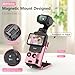 AMAZEAR Magnetic Mount Stand Compatible with DJI Osmo Pocket 3, Upgraded Pocket3 Accessories Adapter Clamp Magnet Suction Case Holder on Desktop, Vertical Surface, 180° Adjustable Handle, Pink