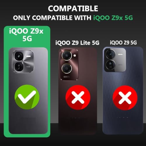 Image of Bintage Back Cover Compatible for iQOO I2219 / Z9x 5G | Cute Fun Ball | 3D Taddy Smiley Coffee | Milk Case | Full Body Protection - Black