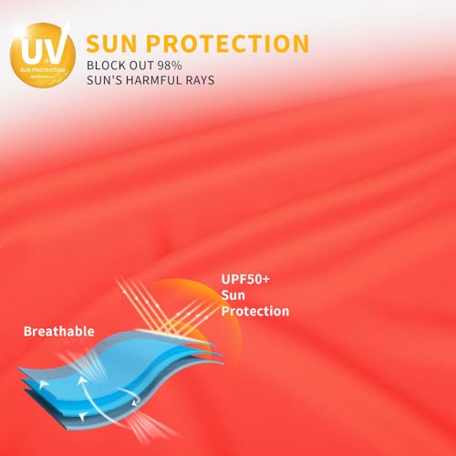 Men's 1/4 Zip Long Sleeve Rash Guard Hoodie Quick-Dry UPF 50+ Fishing Hiking and Water Sports4