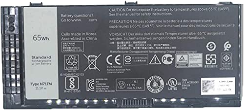 FV993 PG6RC R7PND T3NT1 N71FM Laptop Battery Replacement for Dell Precision M4600 M4700 M6600 M6700 M4800 M6800 Series(11.1V 65Wh)