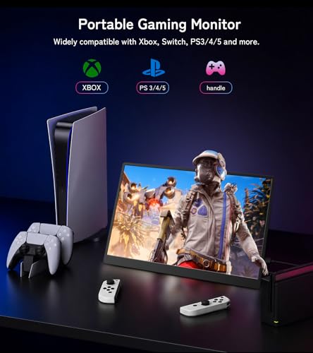 Image of 4K Portable Monitor 15.6 Inch 3840x2400 IPS, 100% NTSC, Full-Featured Type-C Mini HDMI, Aluminum Shell for Laptop PC Switch Phone