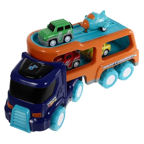 LRXIYODE 1 Juego De Coches De Juguete De Almacenamiento Grúa Camiones De Juguete Coches De Juguete Vehículos De Construcción Minicoches De Tracción Trasera Vehículos De Juego para