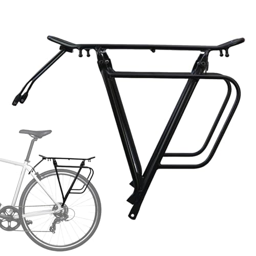 Portabici posteriore – 44 x 14,96 x 37 cm, comodo | a lunga durata, portabici per ciclismo, viaggi, pendolari, campeggio all'aperto su strada di montagna