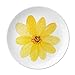Stokrotka żółta akwarela talerz dekoracyjny porcelanowy sałatka zastawa stołowa naczynie obiadowe