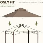 Replacement Canopy Top for Target Madaga Gazebo Model L-GZ136PST (Khaki) - Image 2