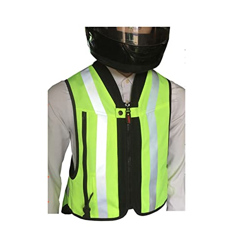 KNORRS Reflektierende Motorrad-Airbagweste Airbag-Jacke for Erwachsene/Senioren 13 Kg Kraft Lösen Den Airbag Aus (ohne CO2-Kartusche) (Color : Green, Size : XXL)