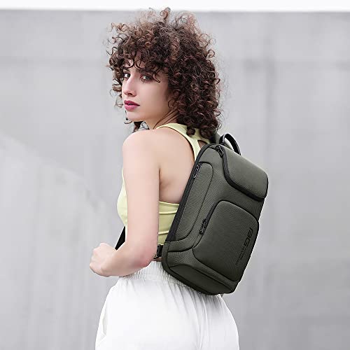 Image of BANGE Sling Bag for Men,Shoulder bags Crossbody Sling Backpack for Men and Women, Green, Durable